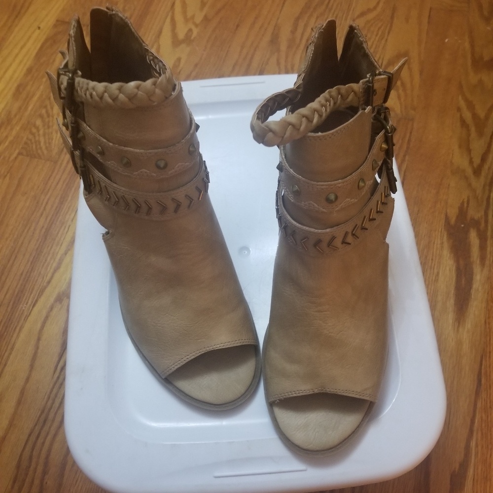 Open Toe ankle Booties